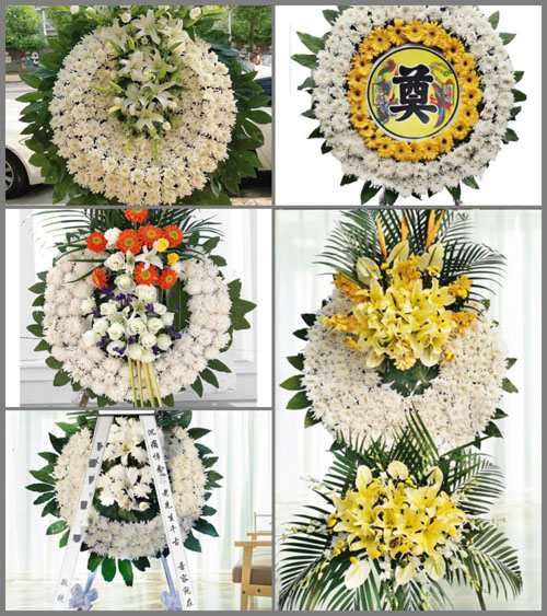 湖北孝感市大悟县芳畈镇滚河村花圈速递